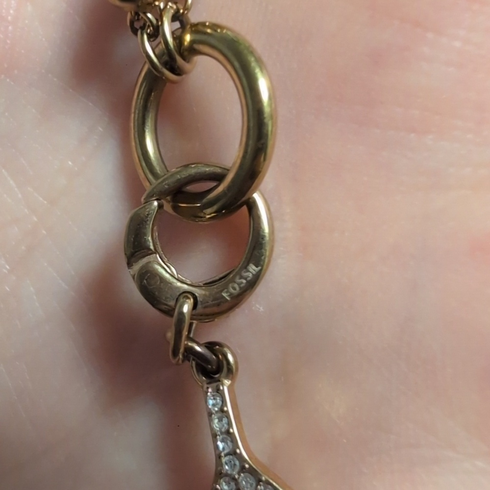 FOSSIL Gold Bead Charm Bracelet, Authentic - Picture 4 of 6
